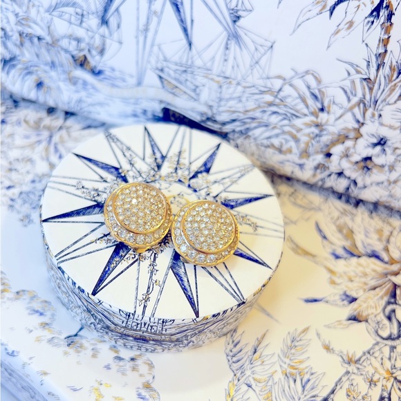 DIOR “Orbs of Atlantis” Gold Plated Clip On Earrings Jewelry by Christian Dior - Picture 1 of 8